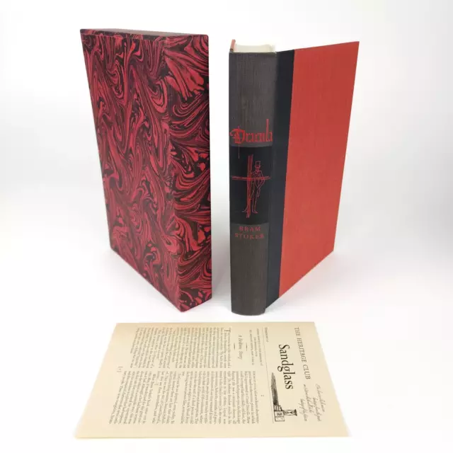 Dracula - Bram Stoker 1965 Heritage Press Slipcase & Sandglass Insert EXCELLENT!