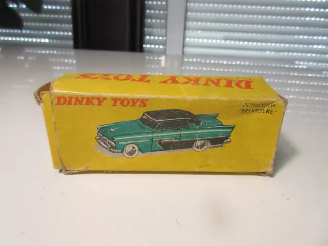 Dinky Toys Plymouth Empty Box 24D - Original - Antique Toy