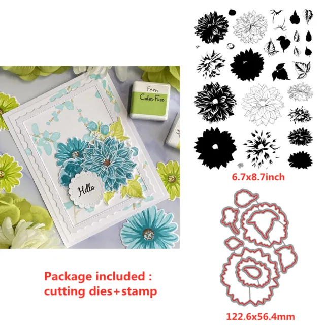 Earthen Textures Clear Stamp and Cutting Dies for Card Making,diy