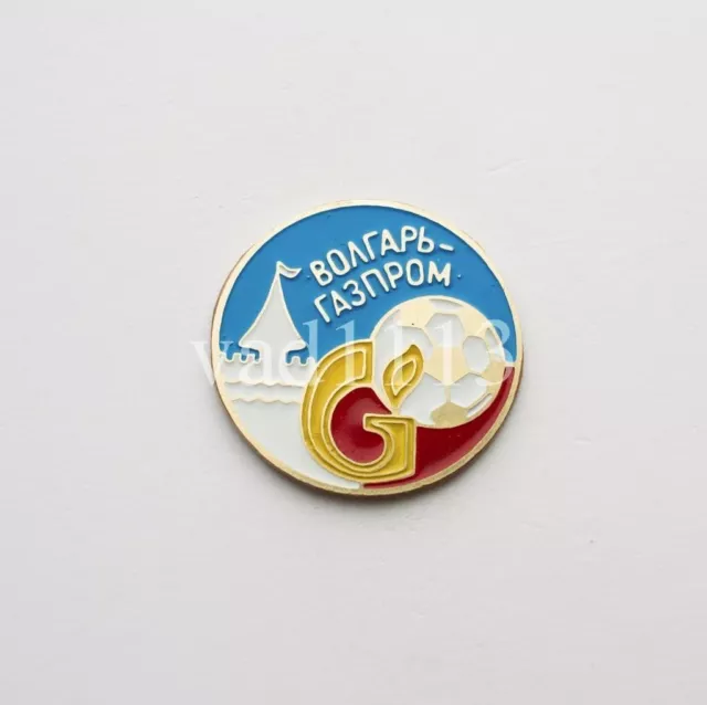 Metal pin badge football - FC Volgar-Gazprom, Astrakhan Russia.