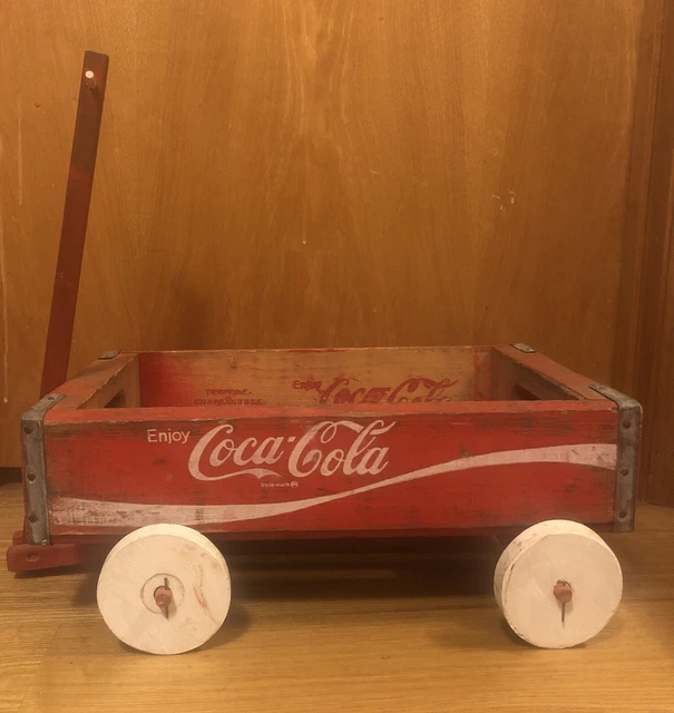 RARE VINTAGE WOODEN Coca Cola Crate Wagon Temple Chattanooga 1979