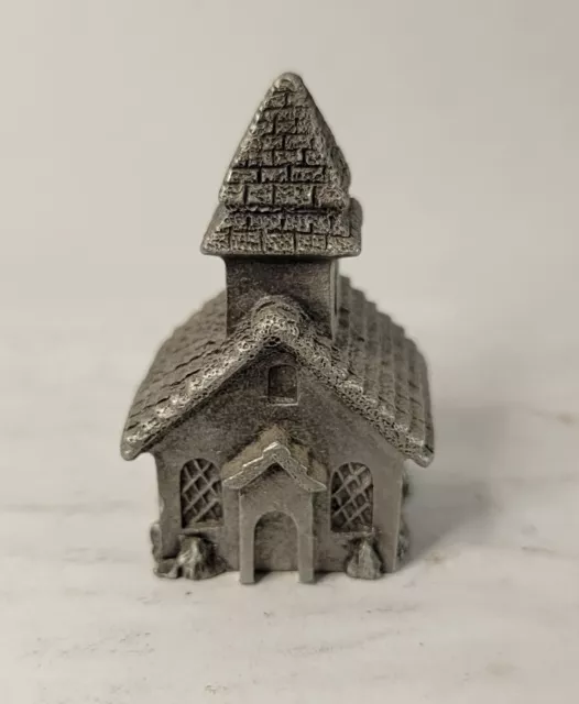 Vintage Spoontiques Pewter House And Thimble Miniature 1987 # T432