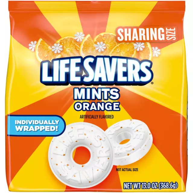 LIFE SAVERS ORANGE Breath Mint Hard Candy, Sharing Size - 13 Oz Bag $5. ...