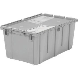 Produktbild von Akro-Mils Aufbewahrungsbox 54x38x43cm - 3er Set Grau Mit Klappdeckel