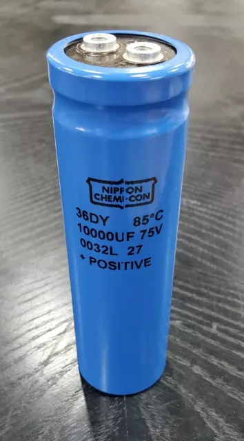 NIPPON CHEMI-CON 75V 10000uf Electrolytic Tall Can Capacitors 36DY 0032L 27