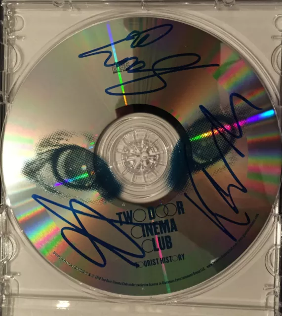 Two Door Cinema Club Tourists History Autographed Signed CD Disc COA B