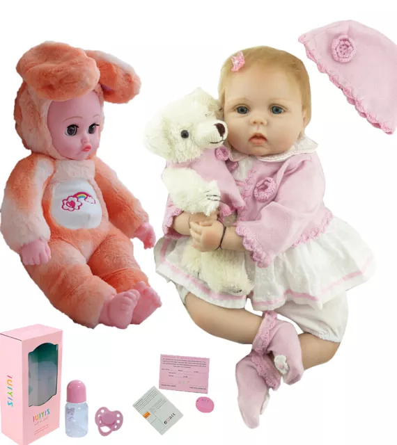 22" Reborn Dolls Realistic Soft Silicone Vinyl Handmade Newborn Baby Xmas Gifts