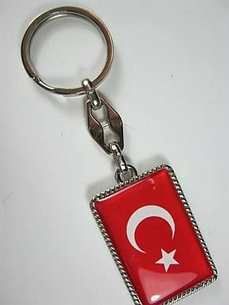 Schlüsselanhänger Türkei Flagge Turkey Flag Fahne,10 cm,Souvenir Keyring,NEU