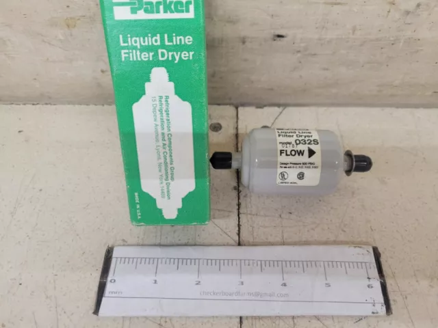 NOS Parker Liquid Line Filter Dryer O32S 1/4" ID x 3/8" OD 500 PSIG R-12 R-22