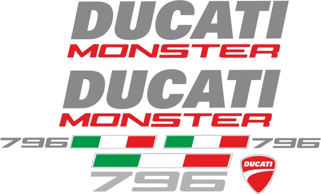 Ducati Monster 796 Replica DECALS stickers ducati 796 Monster red/silver