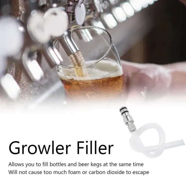 5/6in Stainless Steel Growler Jug Filler 1/2in Tube Cuttable For Beer Filling SL