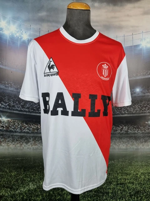 MAILLOT AS MONACO FC 1982-1984 Home France Football Shirt Jersey Retro #10 Puel EUR 49,99 - FR