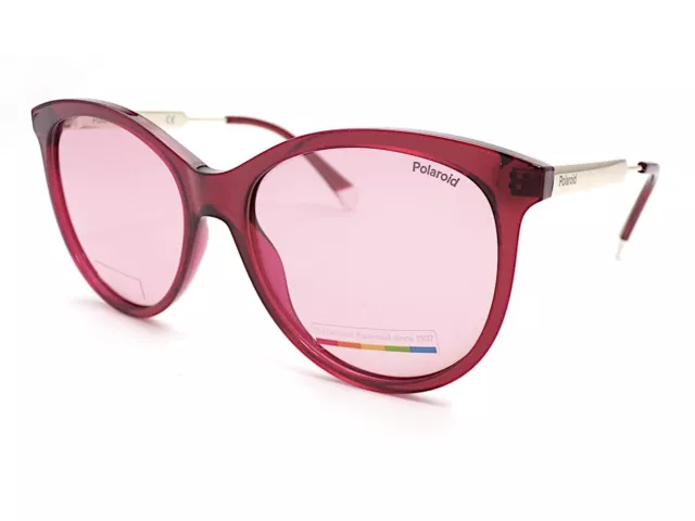 Polaroid Occhiali da Sole Polarizzati Fucsia Oro Con Luce Rosa Lenti PLD4131 MU1