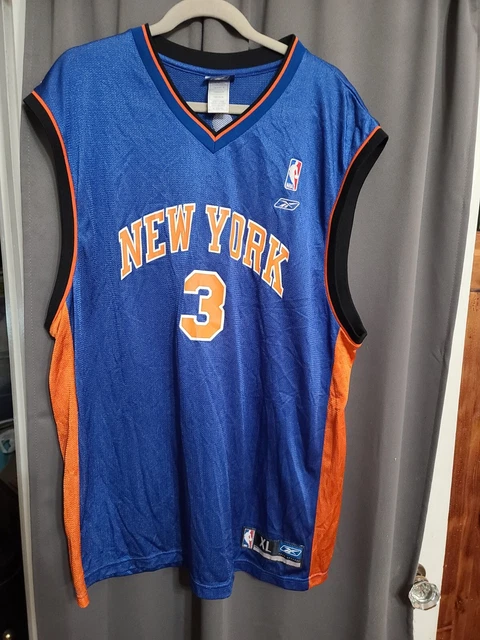 NBA Swingman Stephon Marbury New York Knicks Jersey Reebok Large White HWC NY #3