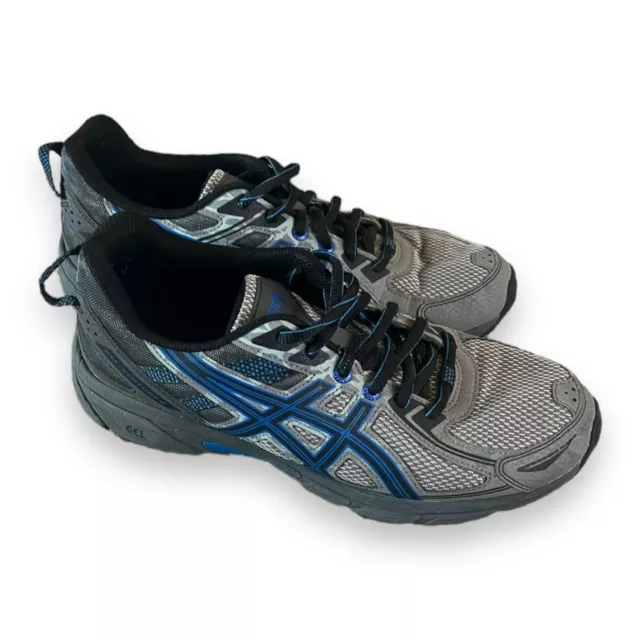 Asics Men’s Gel Venture 6 Gray & Blue Athletic Running Shoes Size 7.5