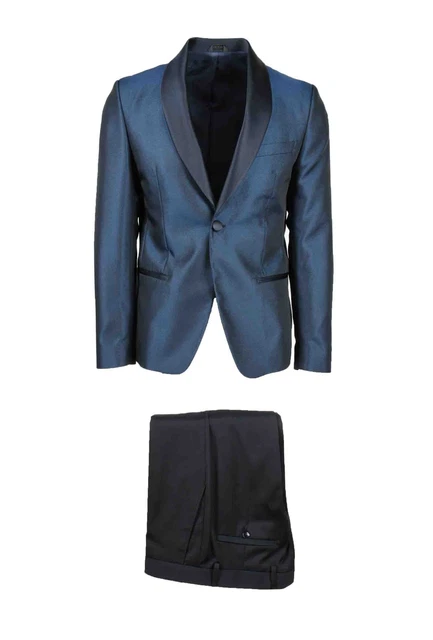 abito uomo ALESSANDRO DELL ACQUA blu lana GR82629