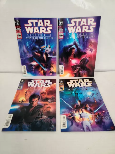 Attack of the Clones #1-4 | Variant Set | Star Wars | Dark Horse Comics 2002