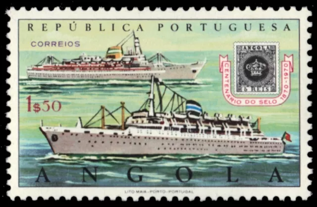 ANGOLA 565 - Postage Centenary "Mail Ships" (pb83156)