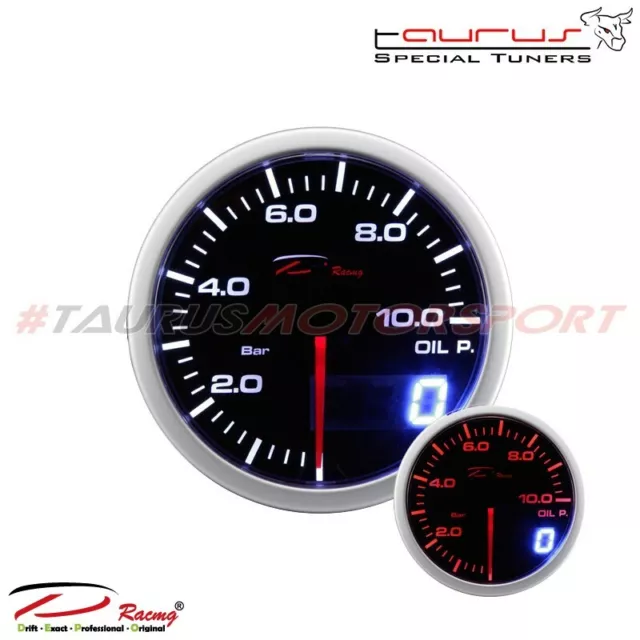 Manometer Öl 0-10 BAR Tuning Depo Racing Dual View Werkzeug 52mm