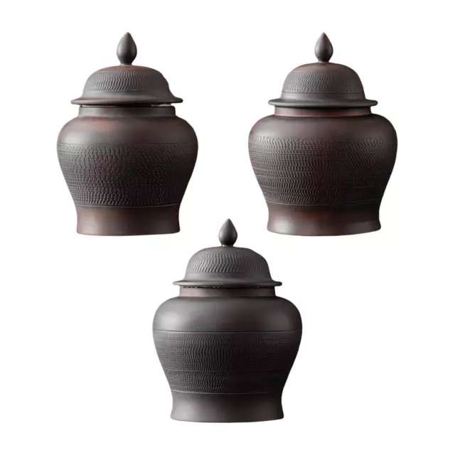 Chinesischer Stil Lila Ton Ingwer Glas Haushalt Wohnkultur mit Deckel Vase