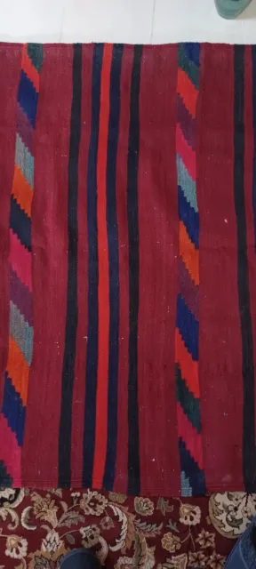 Antique handmade pershen chaharmahal bakhtiari finest wool kilim rug(guarantee)