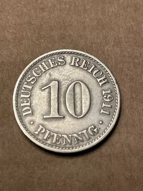 10 Pfennig Deutsches Reich 1911 A