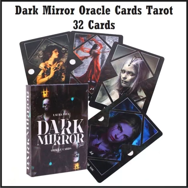 Dark Mirror Oracle Cards: Tarot Deck 32 Cards Oracle English Version Game Card