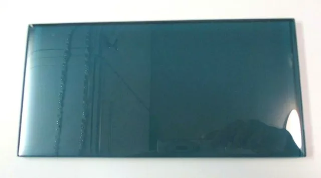 Glass 7-3/4" Aqua Blue / Teal Green 1 Subway Wall Tile Gloss Backsplash Accent