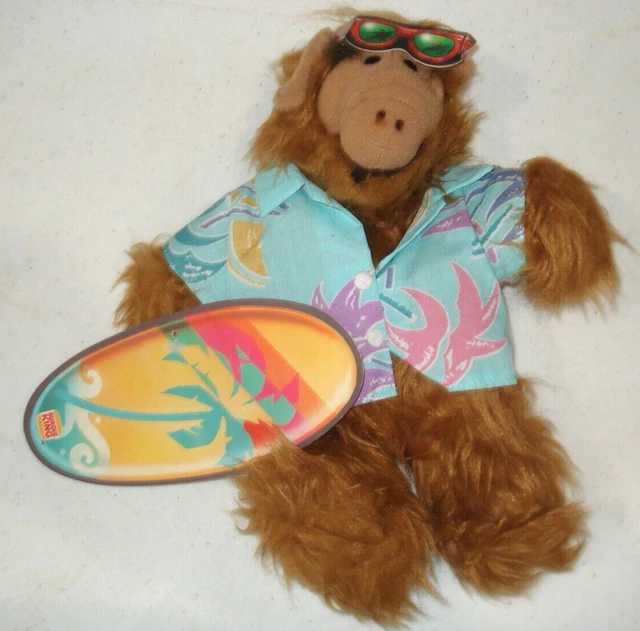 VTG 1988 Burger King ALF THE ALIEN Hawaiian Shirt W/ TAG Hand Puppet Plush