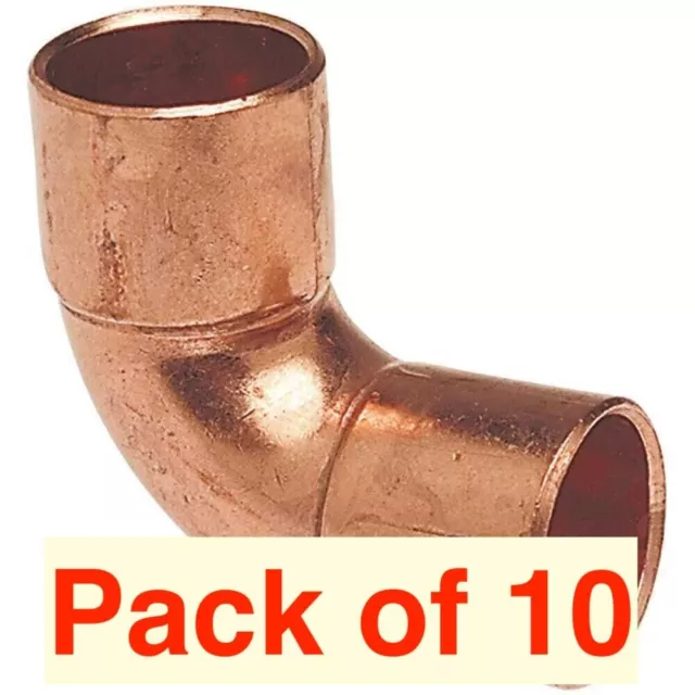 Pack of 10 NIBCO 3/8 in. Wrot Copper 90-Degree C x C Intermediate Radius Elbow