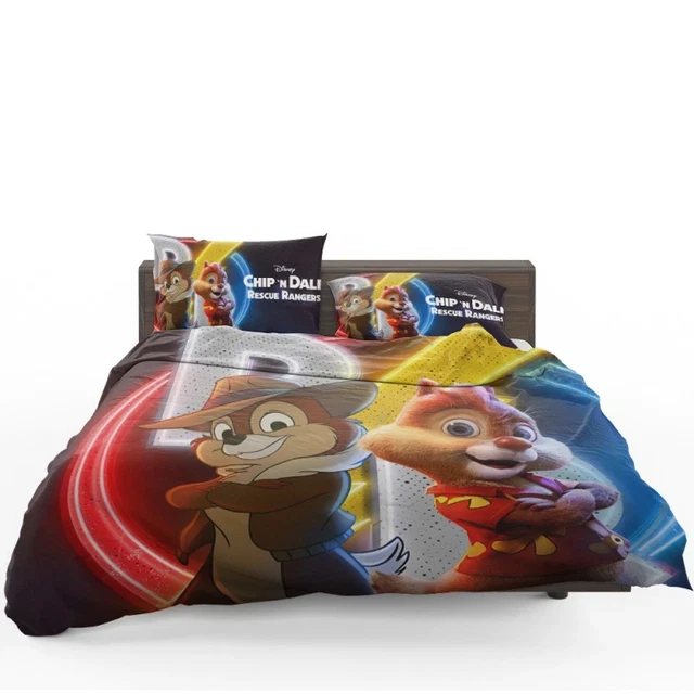 CHIP N DALE Rescue Rangers Movie Quilt Duvet Cover Set Doona Cover