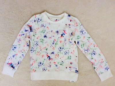 BNWT Ivory Floral Patterned Jumper Age 6-7 years By Mothercare