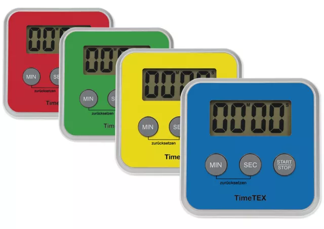 TimeTEX Zeitdauer-Uhr "Digital" compact, blau, sekundengenaue Zeiteingabe