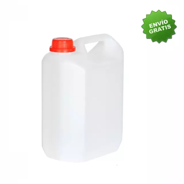 Garrafa bidón 5 Litros Transparente Homologada Camper Agua Gasolina NO Apilable