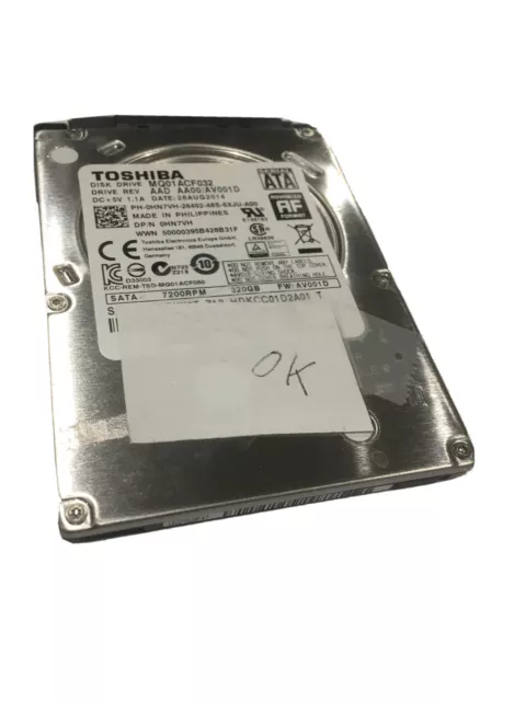 Disque Dur 320Go SATA 2.5 Toshiba MQ01ACF032 7200rpm 16Mo PS4