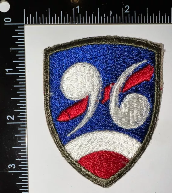 WWII US Army 96th Chemical Mortar Battalion OD Border Patch