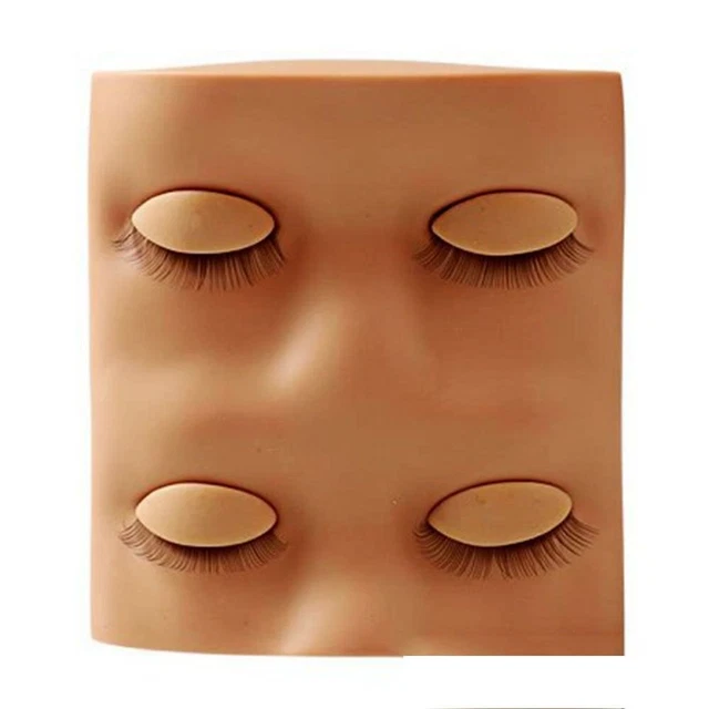 Herramienta práctica de injerto de pestañas con ojos extraíbles maniquí de PVC pestañas novato