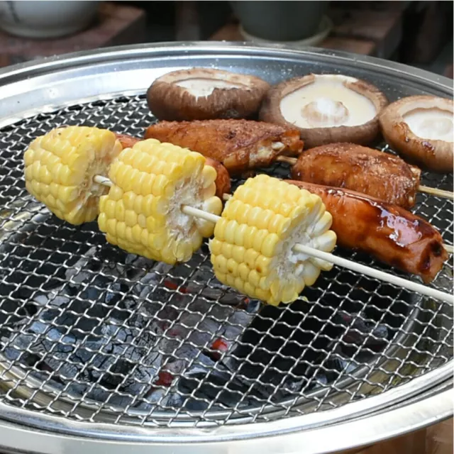 Korean Table Charcoal Portable BBQ Grill Stove + Marinade Syringe Meat Injector 3