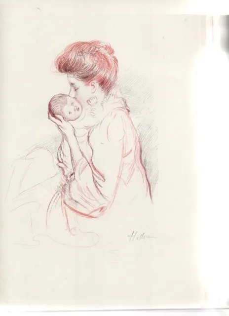 1899 2x Paul César Helleu  The Kiss  Lithogr. Belle Époque Secession Art Nouveau