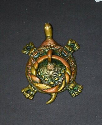 Brass Tortoise Door knocker Handmade Ocean Turtle Design Almirah Ring Mk44 2