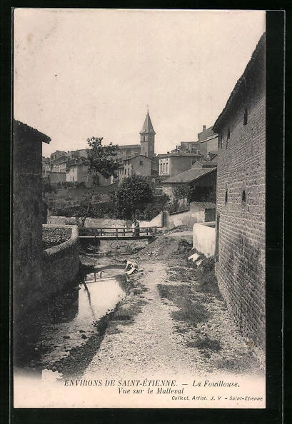 CPA surroundings of Saint-Etienne, La Fouillouse, view of the Malleval