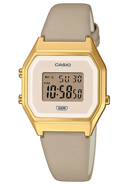CASIO VINTAGE MINI Orologio Donna Taupe Colori Oro LA680WEGL 5EF