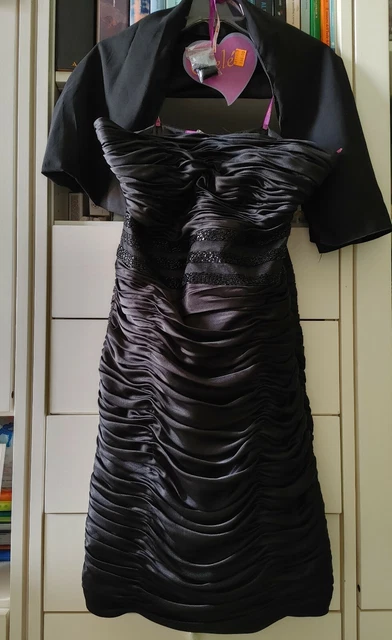 Abito da donna vestito vestitino tubino aderente a fascia nero elegante 