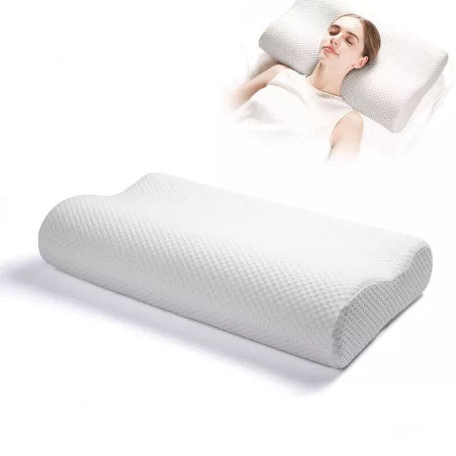 Almohada de espuma viscoelástica de contorno soporte para cuello y espalda almohadas ortopédicas firmes transpirables