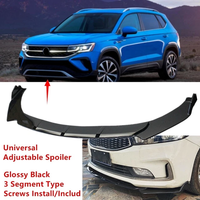 Universal Gloss Black For VW Taos 21-24 Front Adjustable Lip Spoiler Splitter