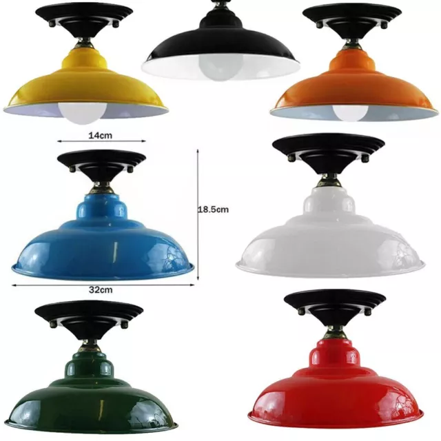 Ceiling Light Modern Multi Colour Flush Mount B22 Lamp Shade