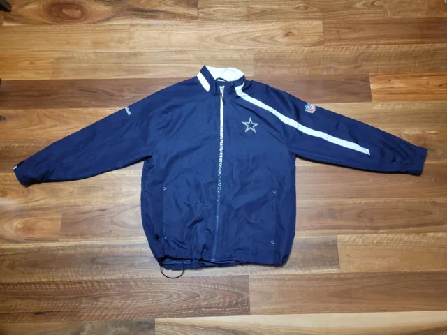 Reebok NFL Dallas Cowboys NFC Football Windbreaker Jacket Size Medium