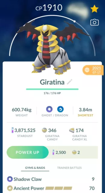 Pokémon Go Giratina (Origin) Shiny✨trade 30 Day Ultra Friend Or Same Day  Trade