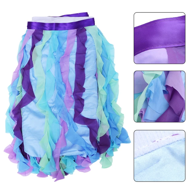 1 pieza Delantal de mesa con volantes Falda de mesa de boda Delantal de escritorio ondulado (azul)