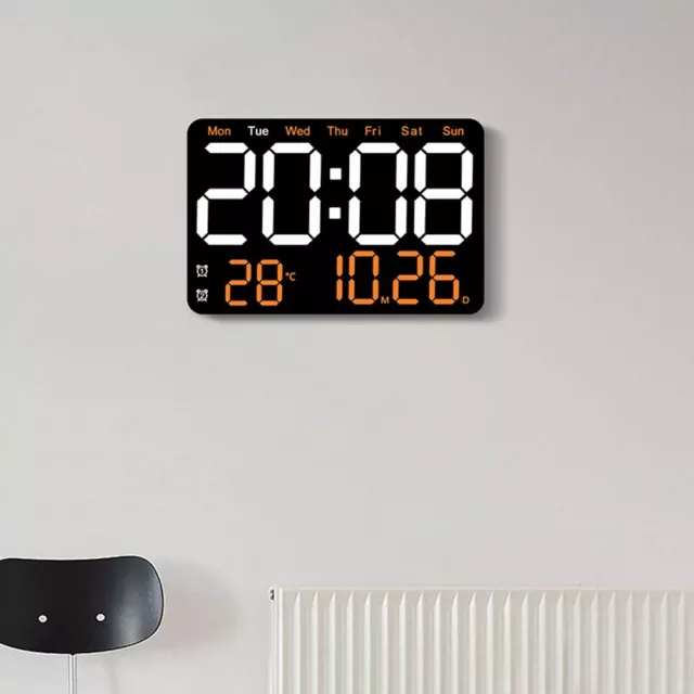 Oversized Digital Alarm Clock with LED Screen and Temperature Humidity